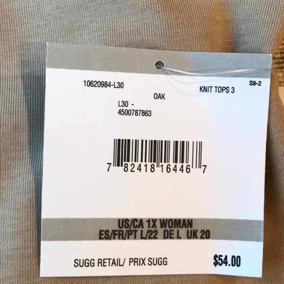 NWT Anne Klein knit top in Beige - Picture 3 of 4